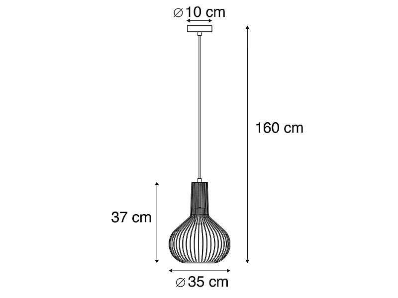 Suspension design noire - Wire Bake