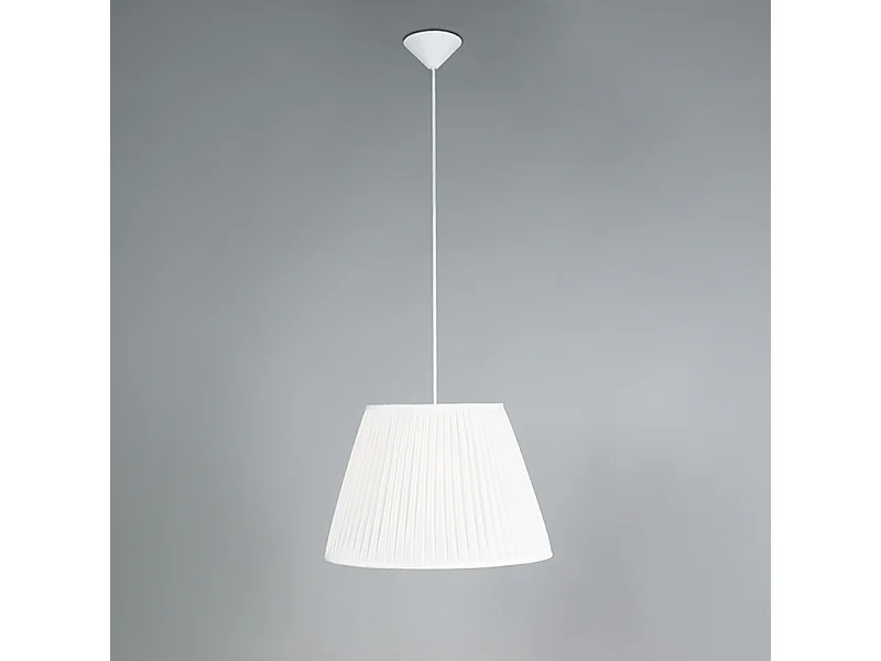Lampe suspendue rétro crème 45 cm - Plissée