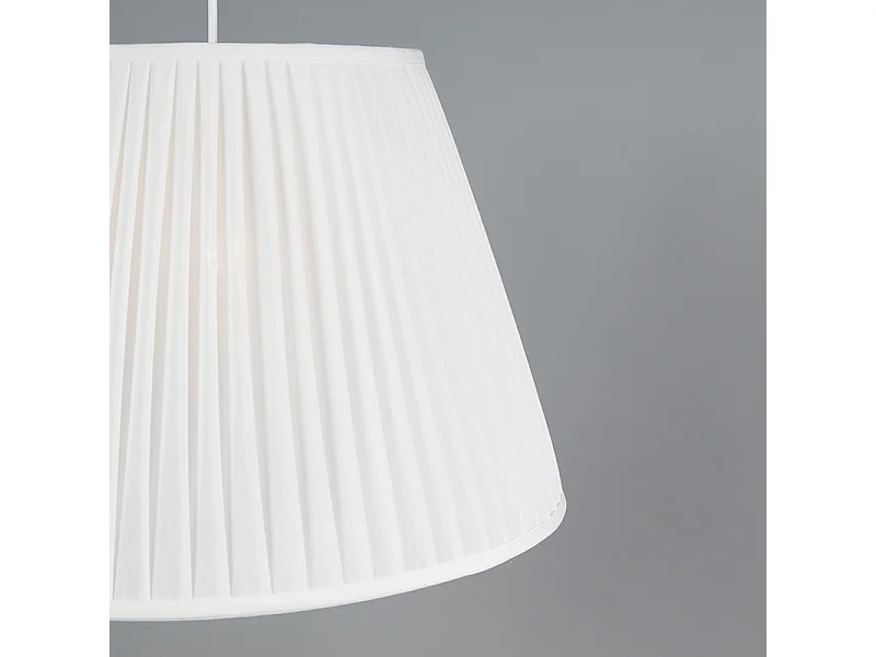 Lampe suspendue rétro crème 45 cm - Plissée