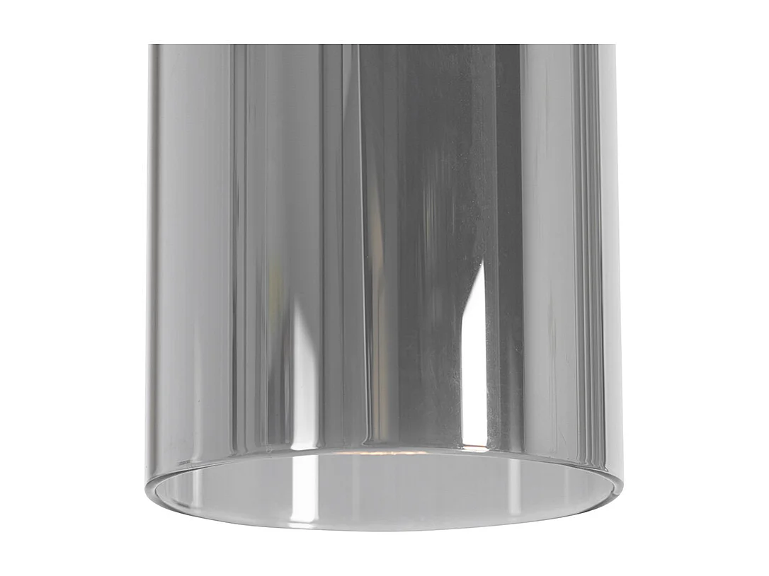 Suspension moderne noire avec verre fumé 4 lumières - Stavelot