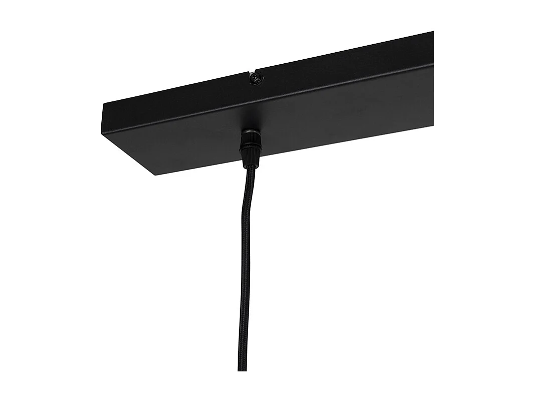 Suspension industrielle noire à 2 lumières dorées - Magnax