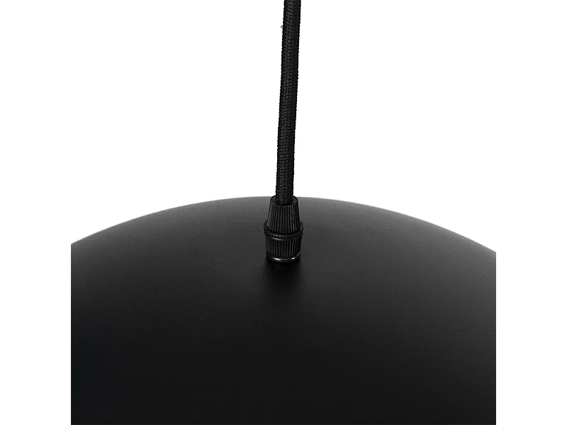 Suspension industrielle noire avec or 2 lumières - Magnax