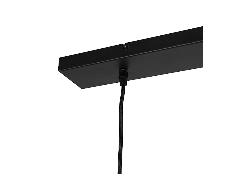 Suspension industrielle noire avec or 2 lumières - Magnax