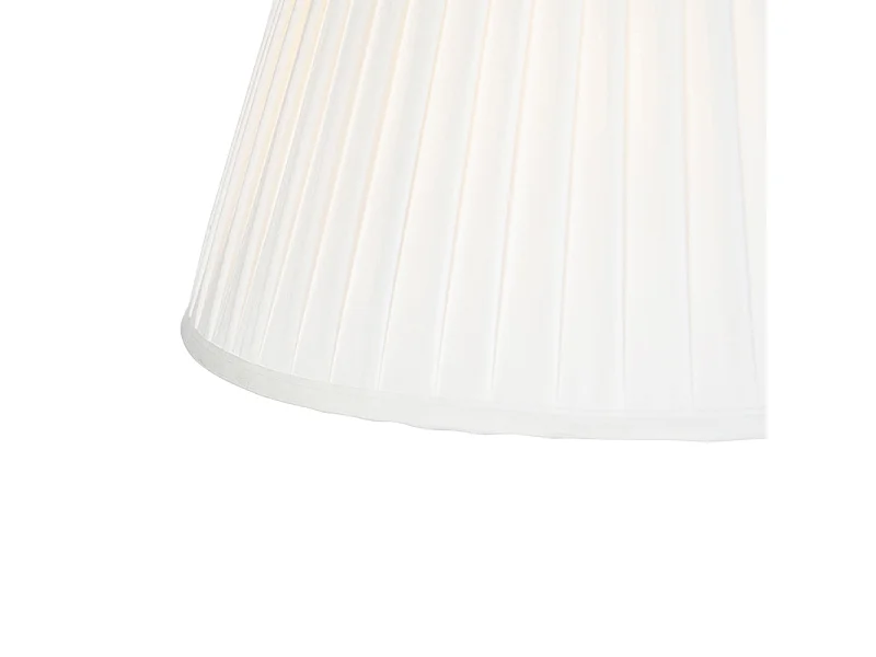 Suspension noire avec abat-jour plissés crème 35 cm 2 lumières - Blitz