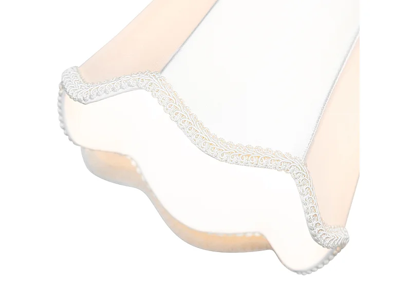 Suspension classique en laiton avec abat-jour blanc 5 lumières - Nona