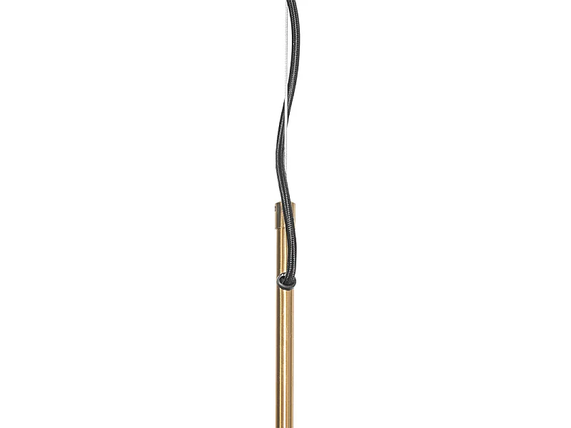 Suspension classique en laiton avec abat-jour blanc 5 lumières - Nona