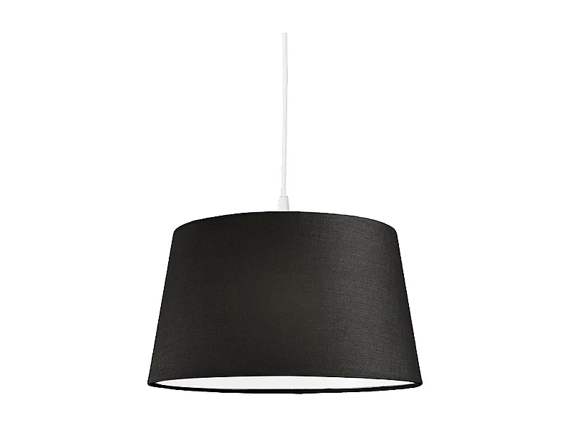 Suspension moderne blanche avec abat-jour noir 45 cm - Pendant