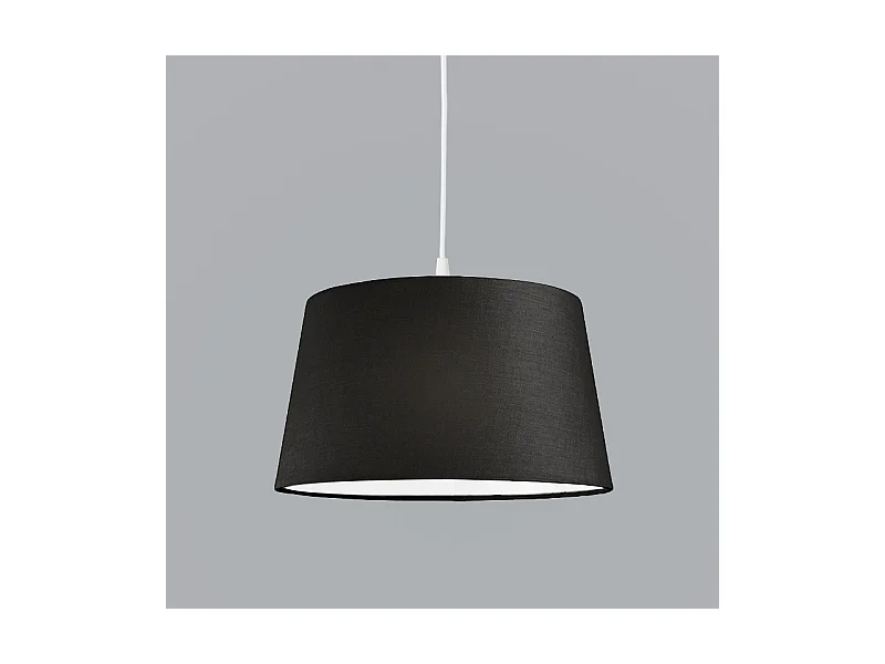 Suspension moderne blanc avec abat-jour noir 45 cm - Suspension