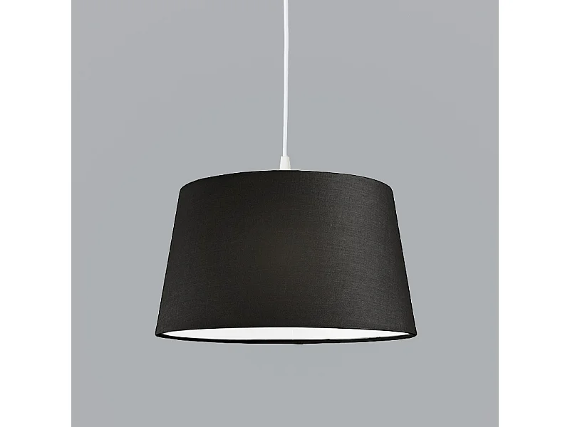 Suspension moderne blanc avec abat-jour noir 45 cm - Suspension