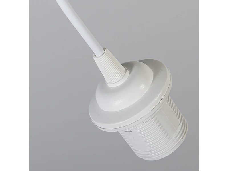 Suspension moderne blanc avec abat-jour noir 45 cm - Suspension