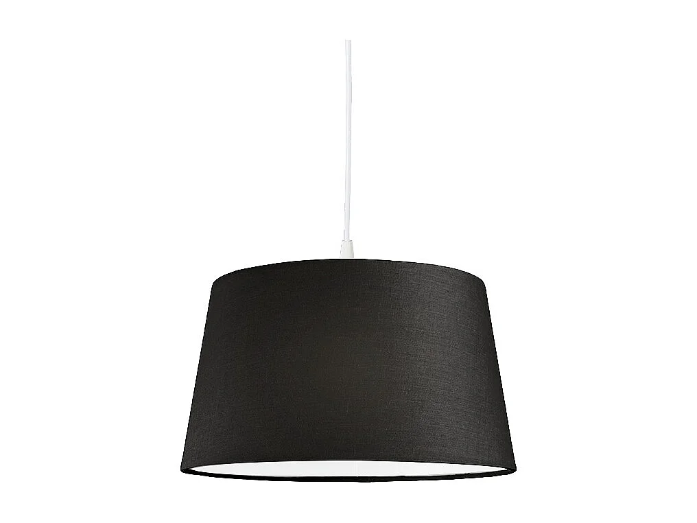 Suspension moderne blanche avec abat-jour noir 45 cm - Pendant