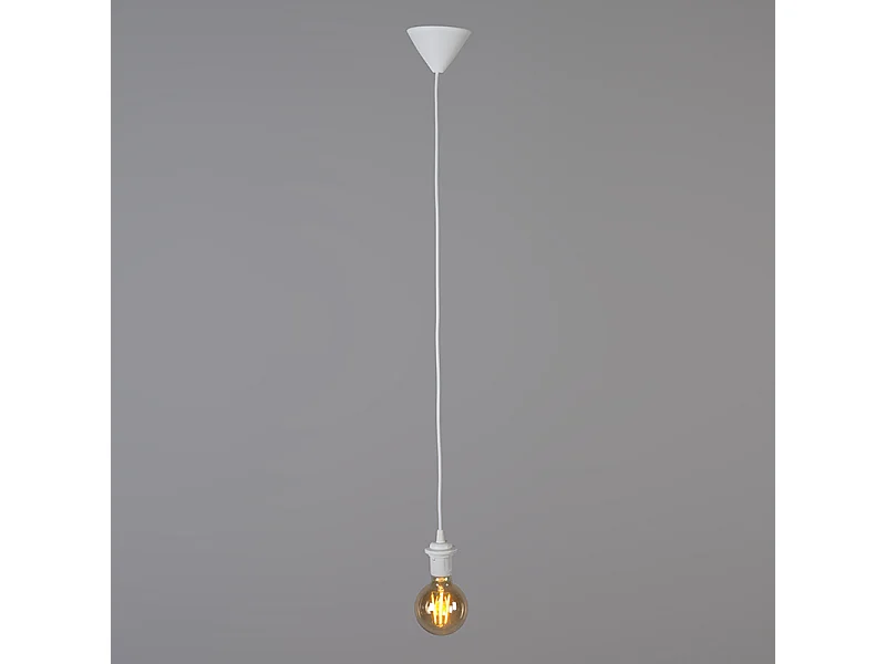 Suspension moderne blanche avec abat-jour noir 45 cm - Pendant
