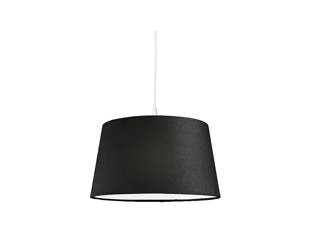 Suspension moderne blanc avec abat-jour noir 45 cm - Suspension