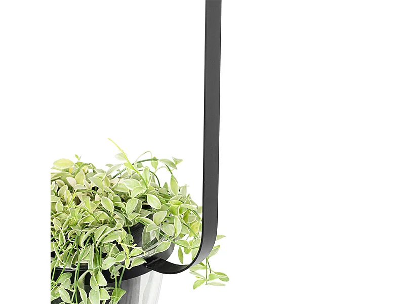 Suspension moderne noire avec verre rectangulaire - Roslini