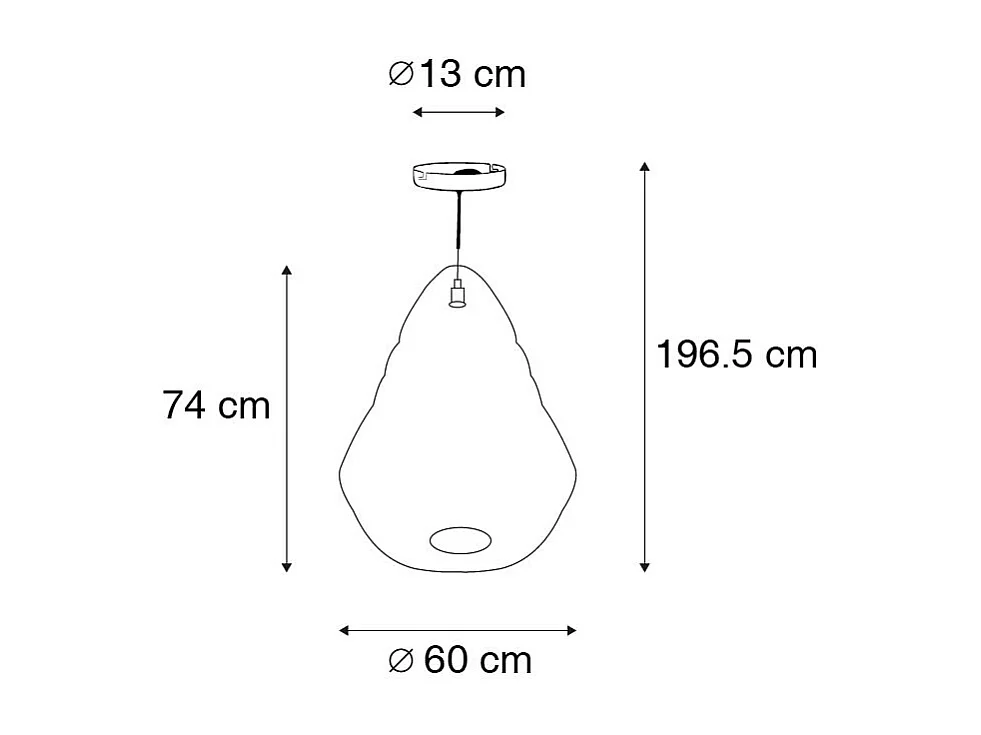 Suspension orientale noire 60 cm - Nidum