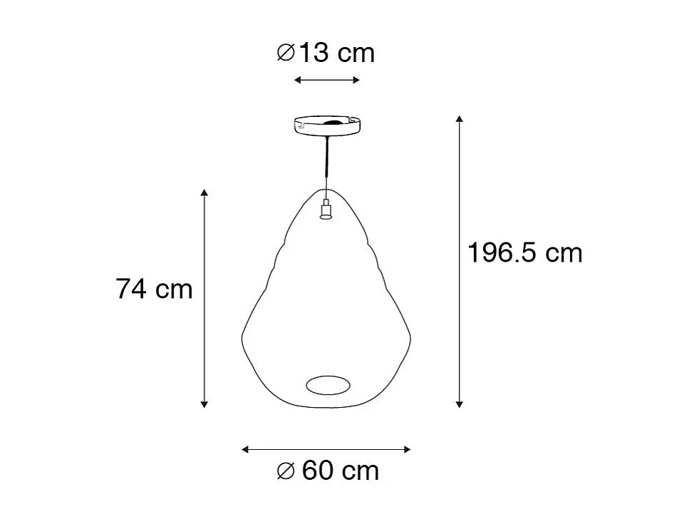 Suspension orientale noire 60 cm - Nidum