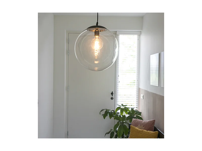 Suspension moderne transparente 35 cm - Pallon