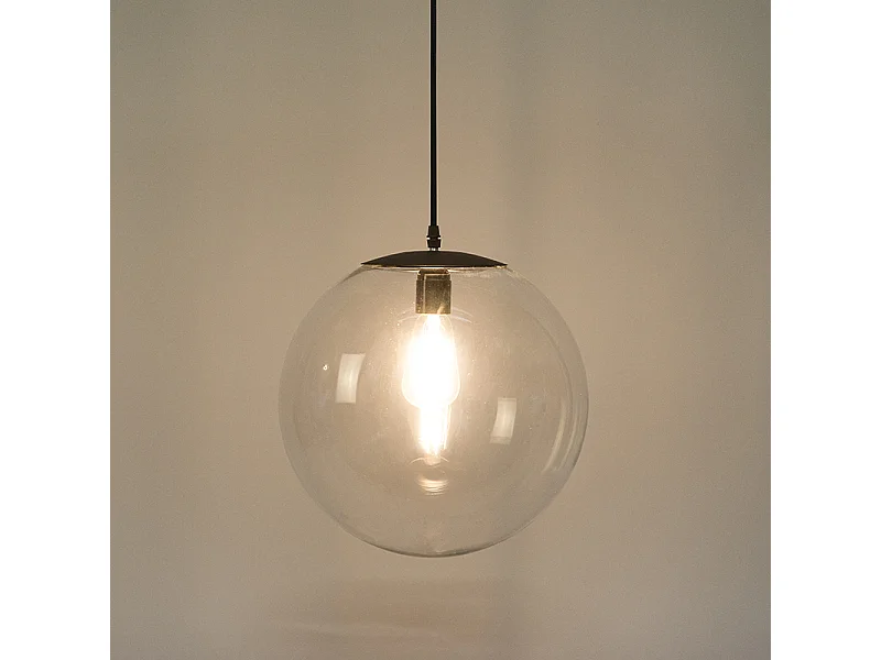 Suspension moderne transparente 35 cm - Pallon