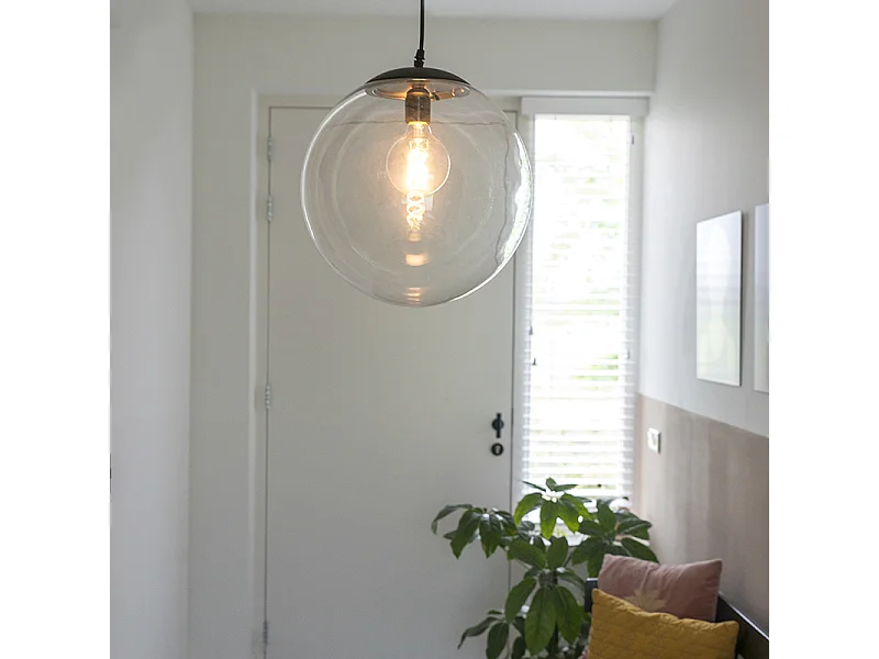 Suspension moderne transparente 35 cm - Pallon