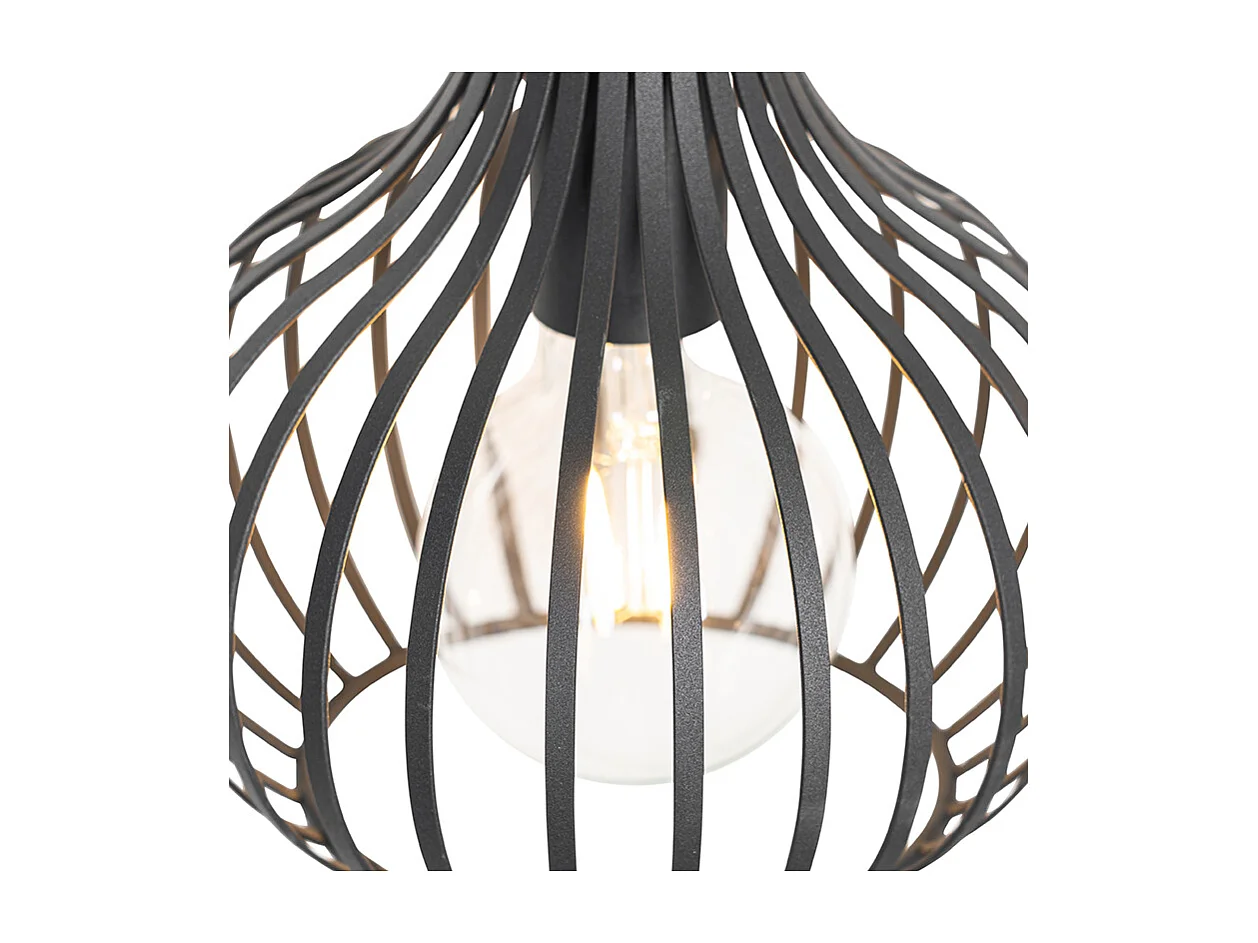 Suspension moderne noire 4 lumières - Sapphira