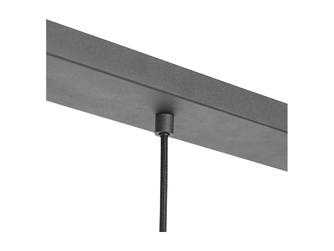 Suspension moderne noire 4 lumières - Sapphira