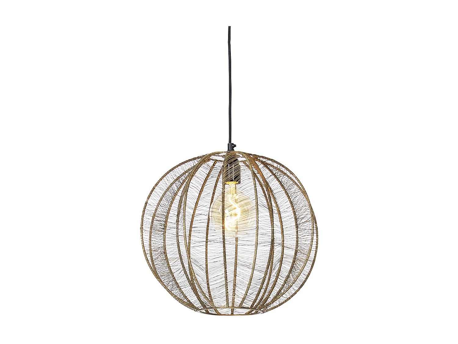 Suspension industrielle bronze et noir 38 cm - Dong
