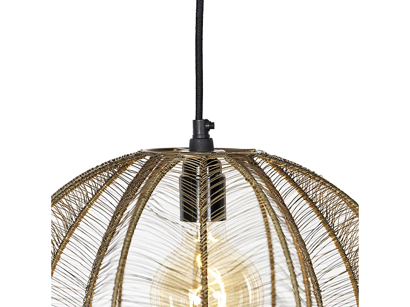 Suspension industrielle bronze et noir 38 cm - Dong