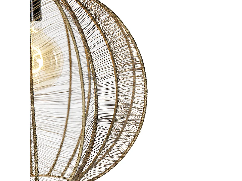 Suspension industrielle bronze et noir 38 cm - Dong
