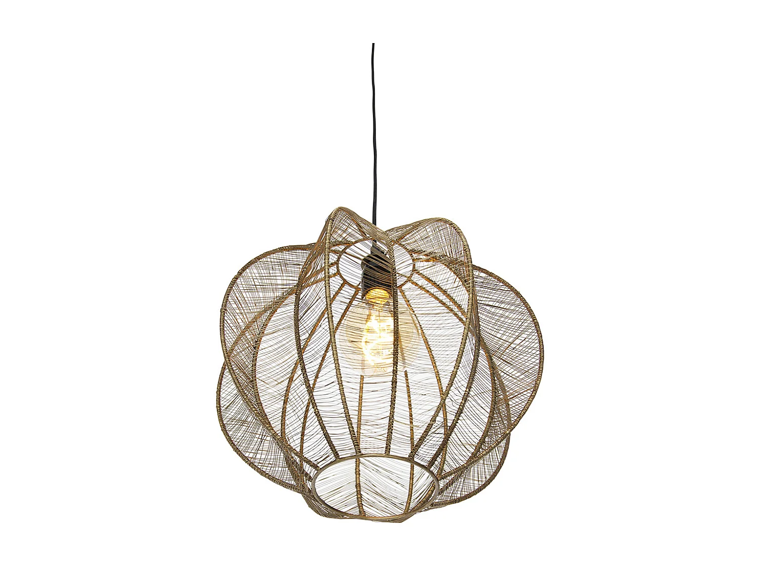 Suspension industrielle bronze et noir 38 cm - Dong