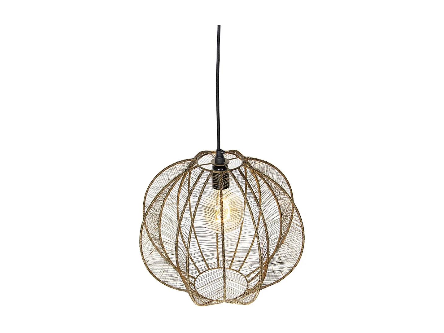 Suspension industrielle bronze et noir 38 cm - Dong