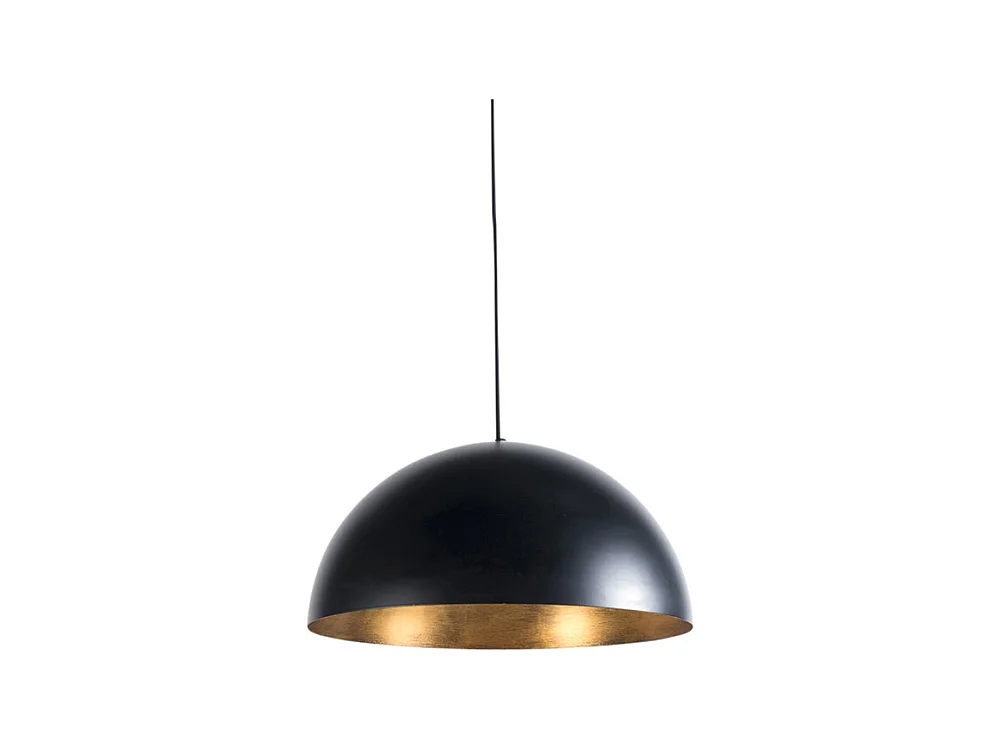 Suspension industrielle noire avec or 50 cm - Magna Eco