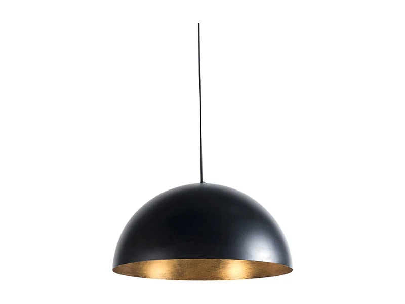 Suspension industrielle noire avec or 50 cm - Magna Eco