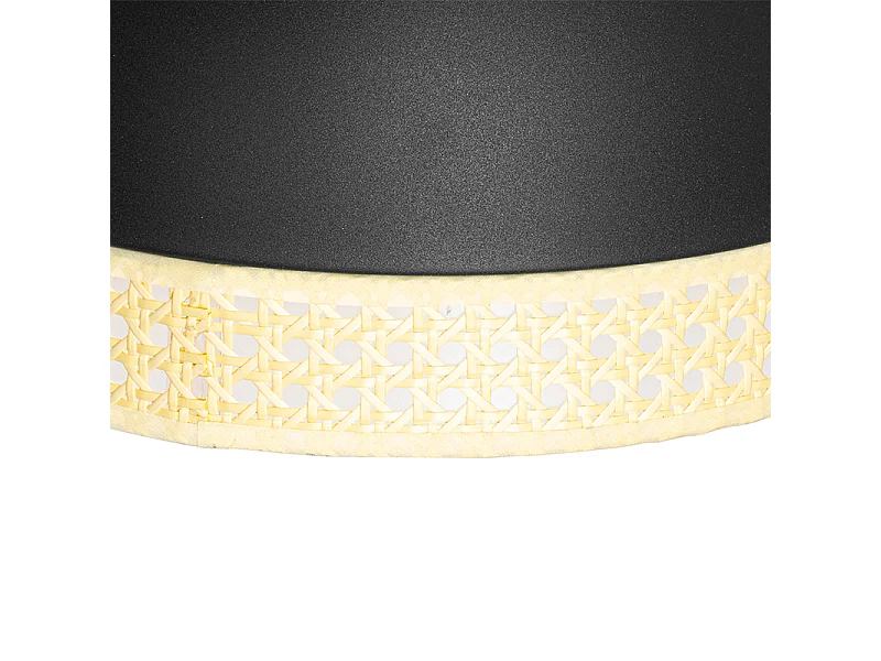 Suspension orientale noire avec rotin 30 cm - Magna Rotan