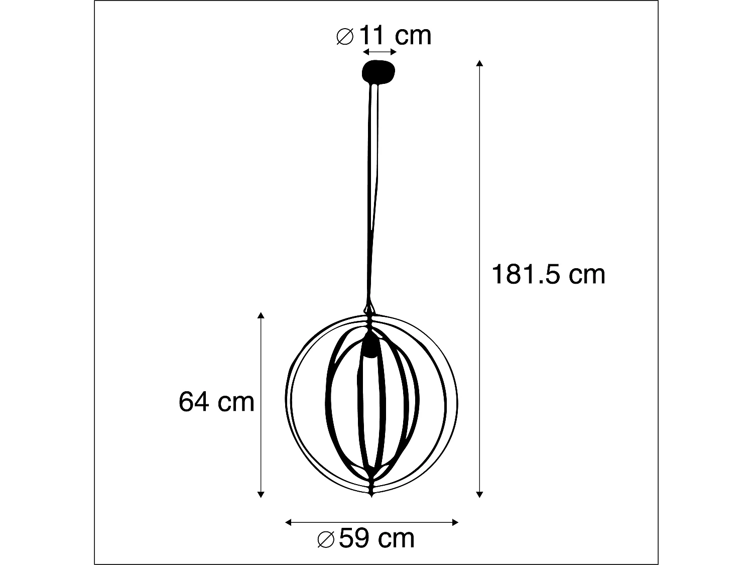 Suspension pivotante vintage en laiton - Rings