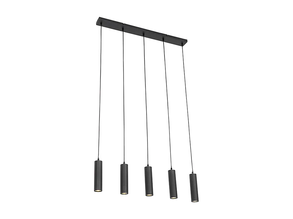 Suspension moderne noire 5 lumières - Jeana
