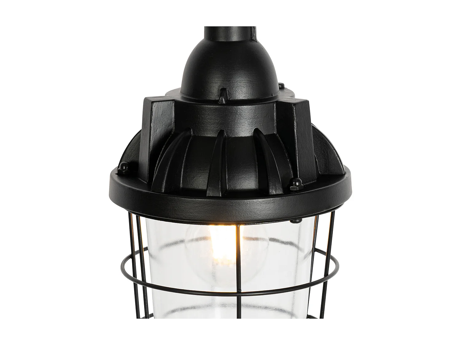 Suspension industrielle noire avec verre - Cabin