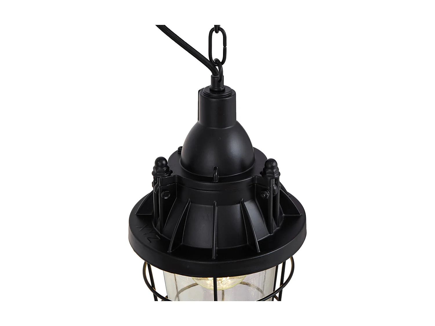 Suspension industrielle noire - Cabin