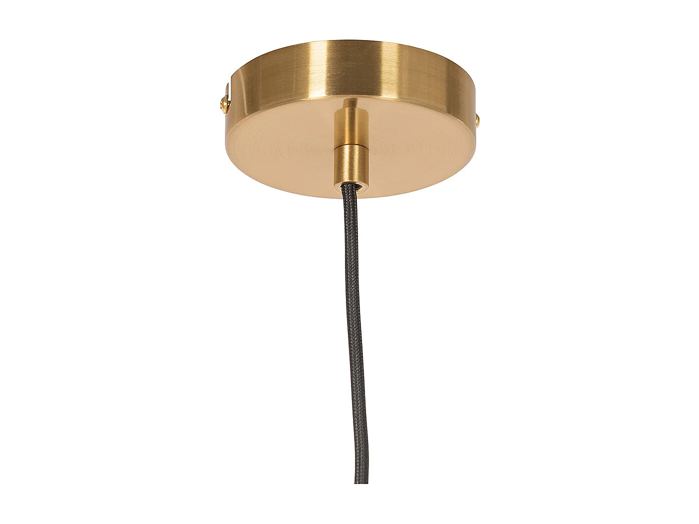 Suspension Art Déco dorée avec verre opale - Flore