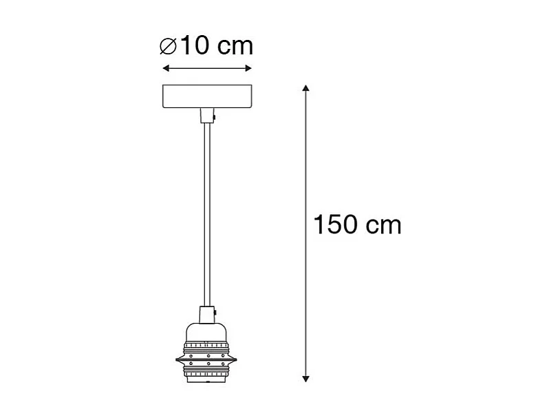 Suspension moderne noire à intensité variable - Cava Luxe 1