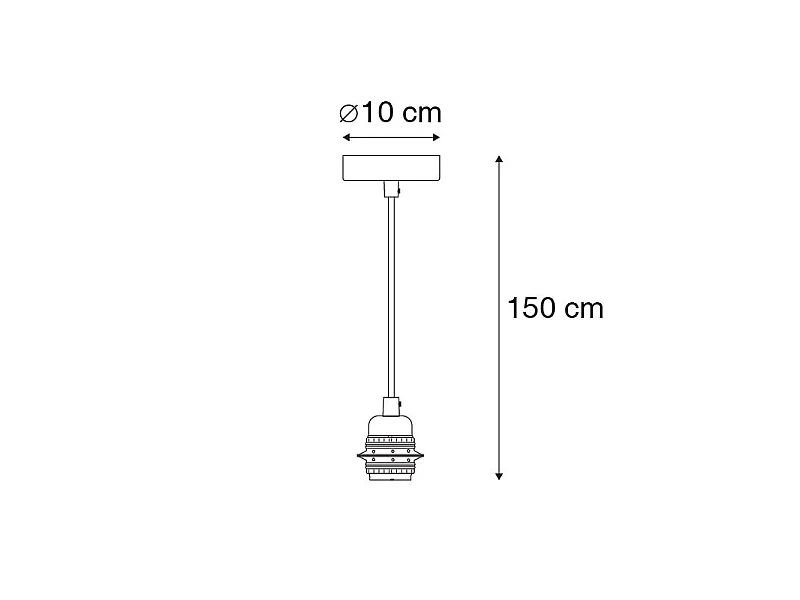 Suspension moderne noire à intensité variable - Cava Luxe 1