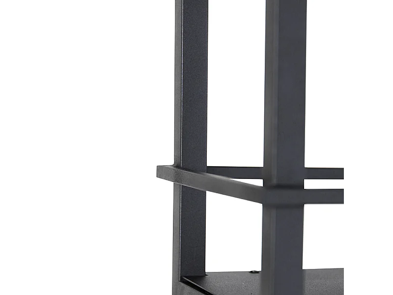 Suspension industrielle noire avec grille 4 lumières - Cage Rack
