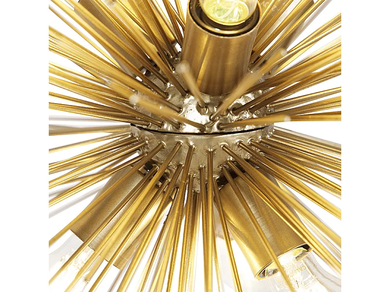 Suspension Art Déco dorée 6 lumières - BROOM