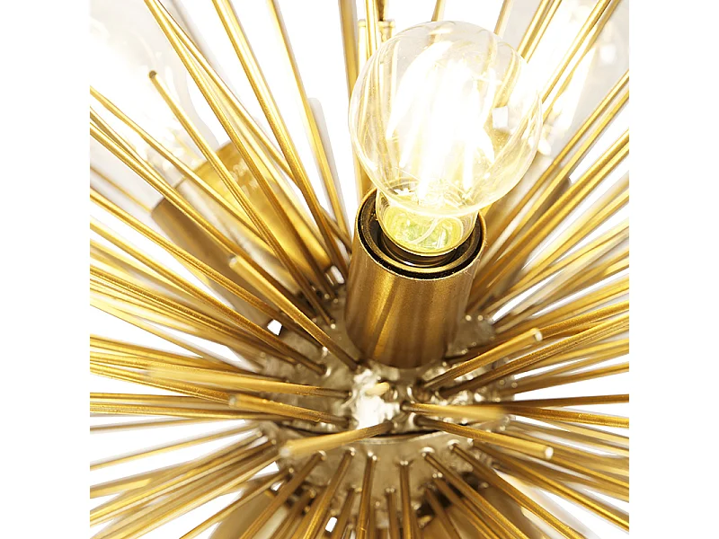 Suspension Art Déco dorée 6 lumières - BROOM