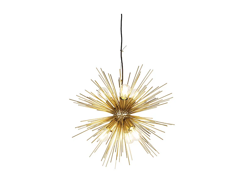 Suspension Art Déco dorée 6 lumières - Broom