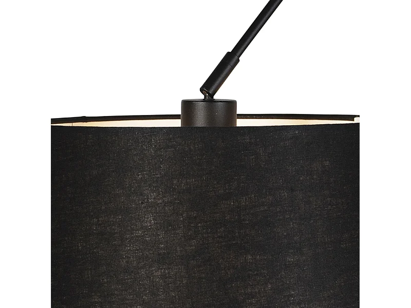 Suspension avec abat-jour en lin noir 35 cm - Blitz II noir