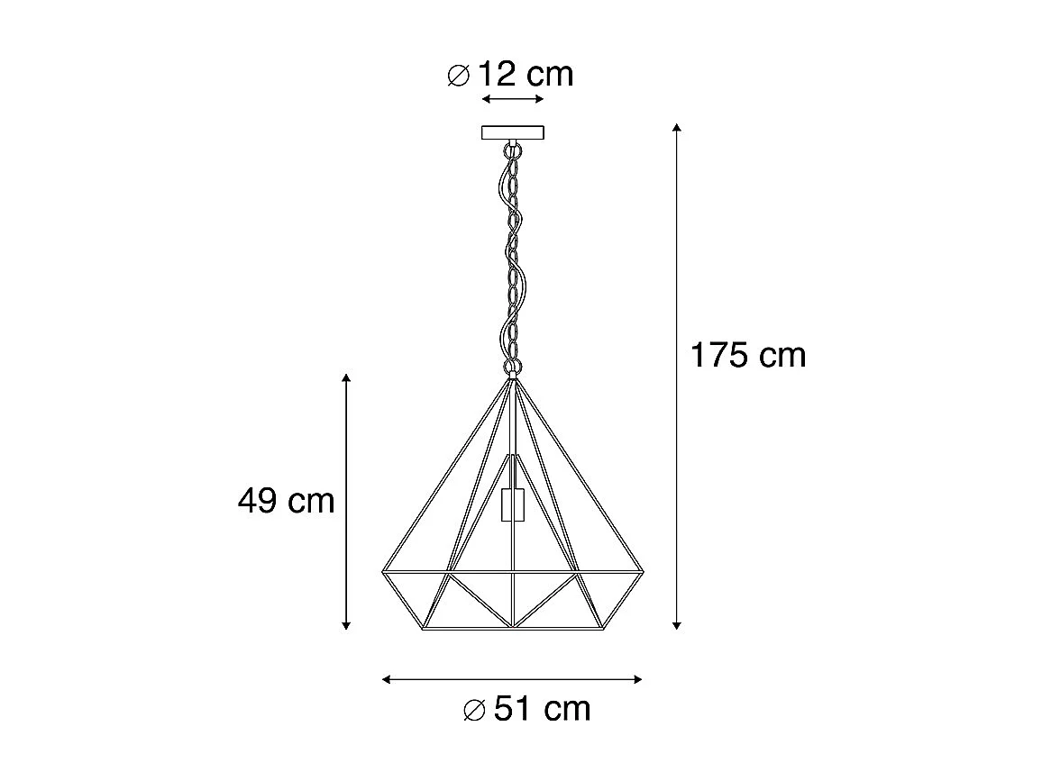 Suspension scandinave noire - Karkass