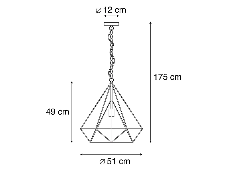 Suspension scandinave noire - Karkass