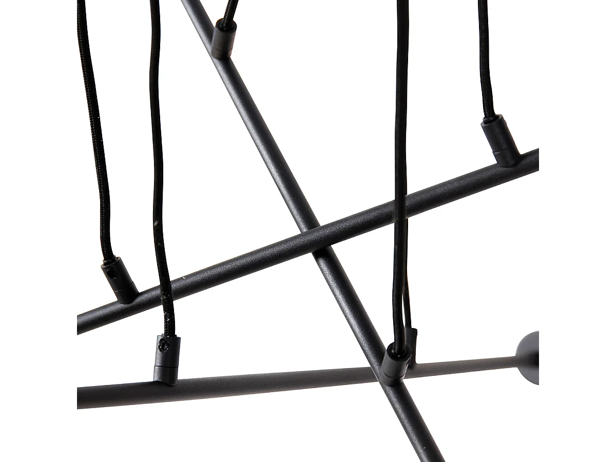 Suspension moderne noire 80 cm 6 lumières - Sydney