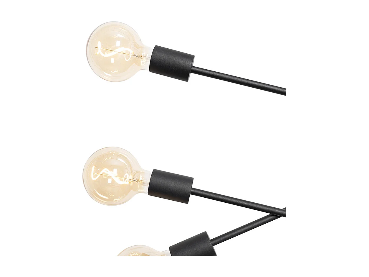 Suspension moderne noire 80 cm 6 lumières - Sydney