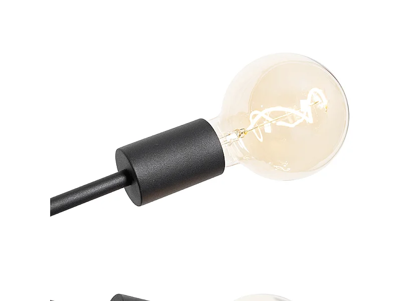Suspension moderne noire 80 cm 6 lumières - Sydney